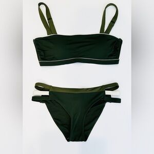 Green strappy bikini